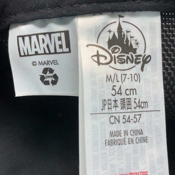 DISNEY Marvel Avengers Baseball Cap Hat M/L Size 7-10 Black/Red/ Silver NWT - Picture 6 of 7